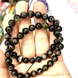 Cat Eye Tourmaline Stone Beads Bracelet Natural Gemstone Jewelry