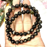 Cat Eye Tourmaline Stone Beads Bracelet Natural Gemstone Jewelry