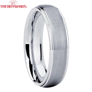 6mm 8mm Tungsten Carbide Wedding Band Rings Comfort Fit