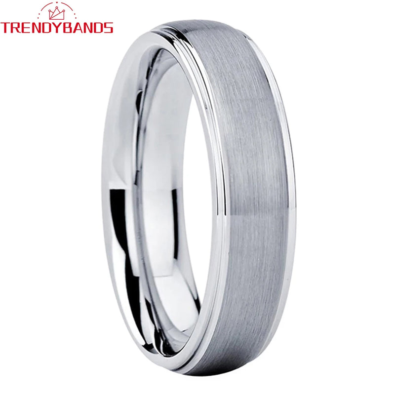 6mm 8mm Tungsten Carbide Wedding Band Rings Comfort Fit