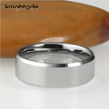 6mm 8mm Tungsten Carbide Wedding Band Men Women Gift Ring