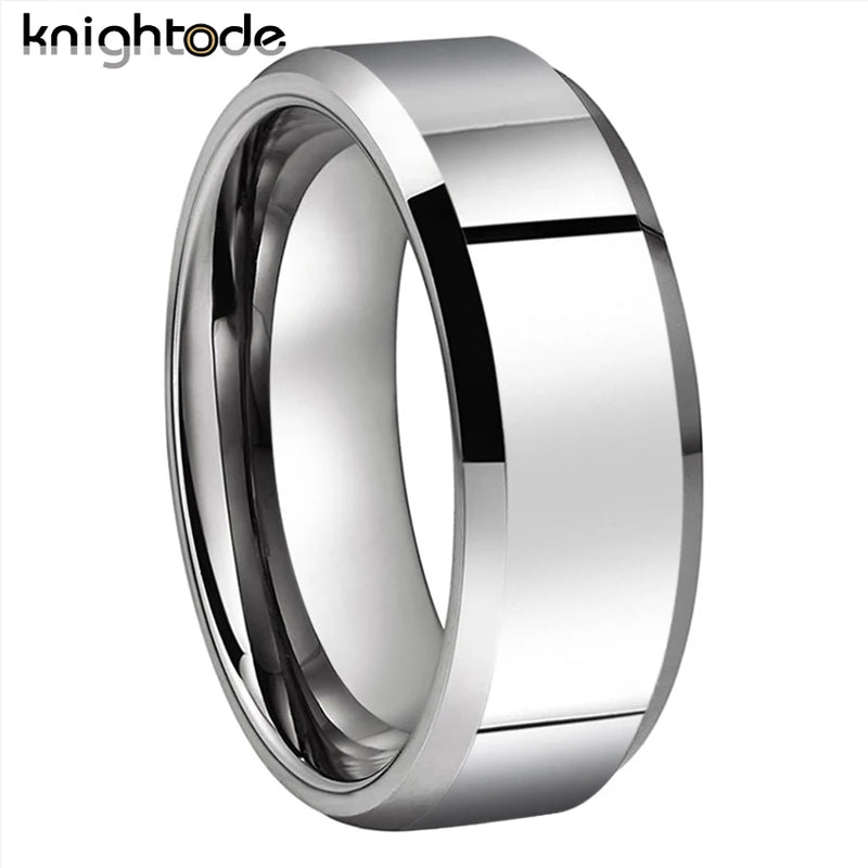 6mm 8mm Tungsten Carbide Wedding Band Men Women Gift Ring