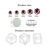 6mm 8mm Crystal Glass Square Cut Beads No Hole Flatback