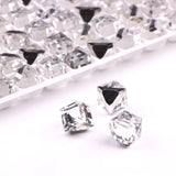 6mm 8mm Crystal Glass Square Cut Beads No Hole Flatback