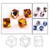 6mm 8mm Crystal Glass Square Cut Beads No Hole Flatback