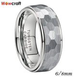 6mm 8mm Tungsten Carbide Wedding Band Comfort Fit