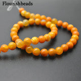6mm 8mm Fire Agate Smooth Stone Round Loose Beads DIY Jewelry Making