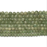 6-8mm Brazil Green Apatite Stone Beads Round Loose Garnet Beads 15''