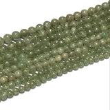 6-8mm Brazil Green Apatite Stone Beads Round Loose Garnet Beads 15''