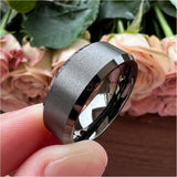 Gunmetal Tungsten Wedding Ring Band for Men Women