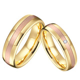 6mm 8mm Tungsten Carbide Wedding Band Set Rose Love Alliances Rings