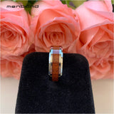 6mm 8mm Tungsten Rings Wood Wedding Band Rosewood Inlay Bevel Edges