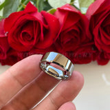 6mm 8mm Tungsten Carbide Rings Polished Beveled Edges Wedding Bands