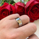 6mm 8mm Tungsten Carbide Rings Polished Beveled Edges Wedding Bands