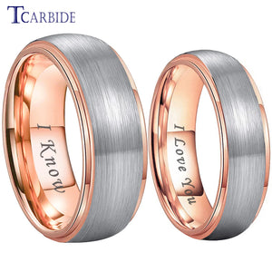 6mm 8mm Tungsten Carbide Ring Brushed Wedding Band Dailylife Gift