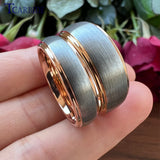 6mm 8mm Tungsten Carbide Ring Brushed Wedding Band Dailylife Gift