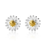 925 Silver Daisy Flowers Stud Earrings for Women