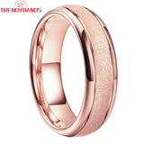 Sandblasted Tungsten Carbide Engagement Ring Wedding Band Men Women Comfort Fit