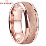 Sandblasted Tungsten Carbide Engagement Ring Wedding Band Men Women Comfort Fit