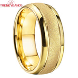Sandblasted Tungsten Carbide Engagement Ring Wedding Band Men Women Comfort Fit
