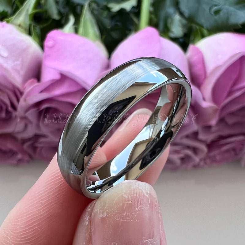6mm 8mm Tungsten Carbide Ring Engagement Comfort Fit