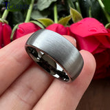 6mm 8mm Tungsten Engagement Ring Domed Brushed Multicolor Jewelry Accessories