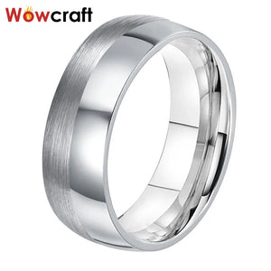 6mm 8mm Tungsten Wedding Band Rings Engraving Name/Logo Comfort Fit