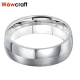 6mm 8mm Tungsten Wedding Band Rings Engraving Name/Logo Comfort Fit