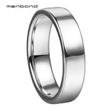 6mm 8mm Tungsten Wedding Band Ring Flat Polished Comfort Fit Size 5-15