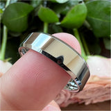 6mm 8mm Tungsten Carbide Wedding Ring Band High Polished Comfort Fit