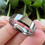 6mm 8mm Tungsten Carbide Wedding Ring Band High Polished Comfort Fit