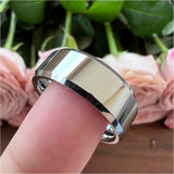6mm 8mm Tungsten Carbide Wedding Ring Band High Polished Comfort Fit