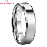 6mm 8mm Tungsten Carbide Wedding Ring Band High Polished Comfort Fit