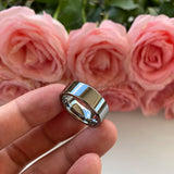 6mm 8mm Tungsten Carbide Ring Wedding Band Flat Polished
