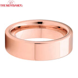 6mm 8mm Tungsten Carbide Ring Wedding Band High Polished Comfort Fit