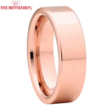6mm 8mm Tungsten Carbide Ring Wedding Band High Polished Comfort Fit