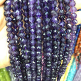 6mm Amethy Natural Purple Crystals Beads Faceted Quartz Gem Loose Stone Beads