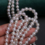 6mm Natural Freshwater Pearl DIY Necklace Bracelet 15inch Beads