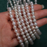 6mm Natural Freshwater Pearl DIY Necklace Bracelet 15inch Beads