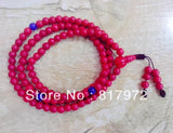6mm Bead red coral inlay lapis lazuli 108 Buddha beads Necklace bracelet