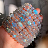 Grey Moonstone Beaded Bracelet with Pixiu Charm