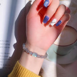 Grey Moonstone Beaded Bracelet with Pixiu Charm