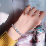Grey Moonstone Beaded Bracelet with Pixiu Charm