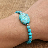 6mm Beaded Wrap Bracelet with Imperial Stones for Women & Men
