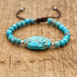 6mm Beaded Wrap Bracelet with Imperial Stones for Women & Men