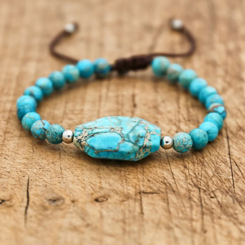 6mm Beaded Wrap Bracelet with Imperial Stones for Women & Men