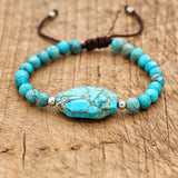 6mm Beaded Wrap Bracelet with Imperial Stones for Women & Men