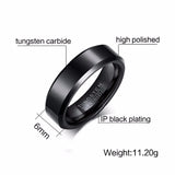 6mm Beveled Tungsten Wedding Band for Men Ring