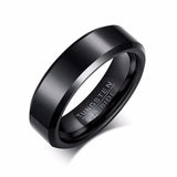6mm Beveled Tungsten Wedding Band for Men Ring