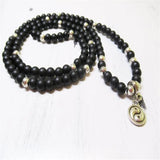 6mm Agate 108 Beads Pendant Bracelet Spirituality Ruyi Lucky Pray Unisex Cuff
